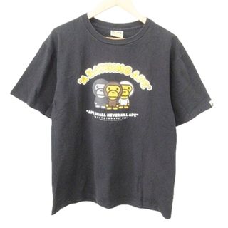 アベイシングエイプ(A BATHING APE)のアベイシングエイプ Tシャツ 半袖 ベビーマイロ プリント カットソー L 黒(Tシャツ/カットソー(半袖/袖なし))