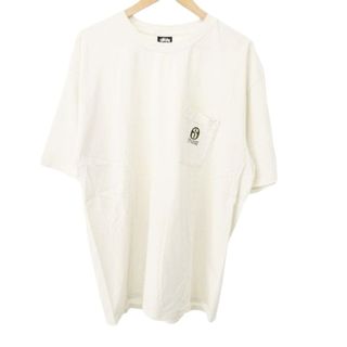 ステューシー(STUSSY)のステューシー 0548-22-7266 ポケット Tシャツ 半袖 ロゴ XL 白(Tシャツ/カットソー(半袖/袖なし))