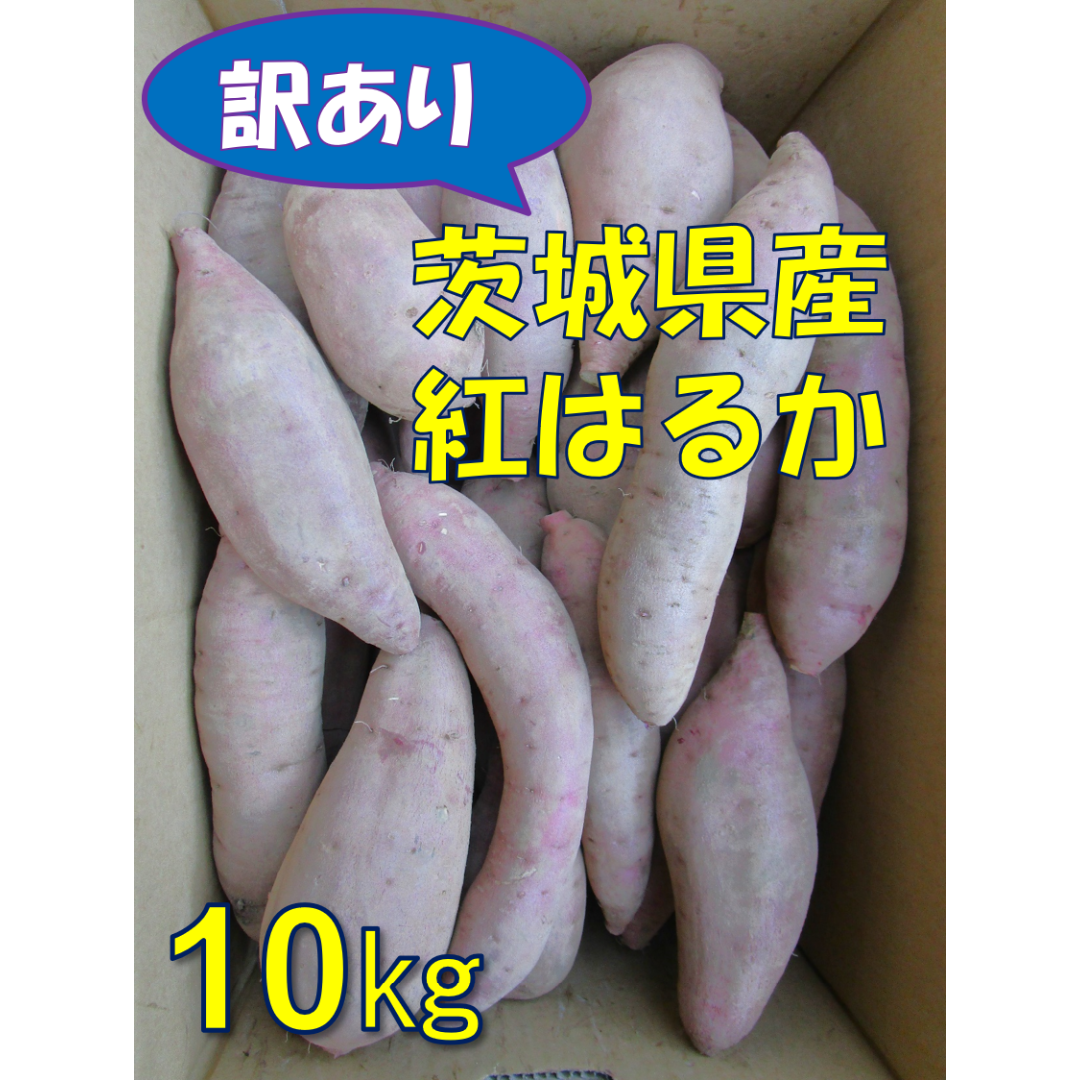 農家直送 茨城県産さつまいも訳あり【紅はるか】10キロ 箱込み サツマイモ 食品/飲料/酒の食品(野菜)の商品写真