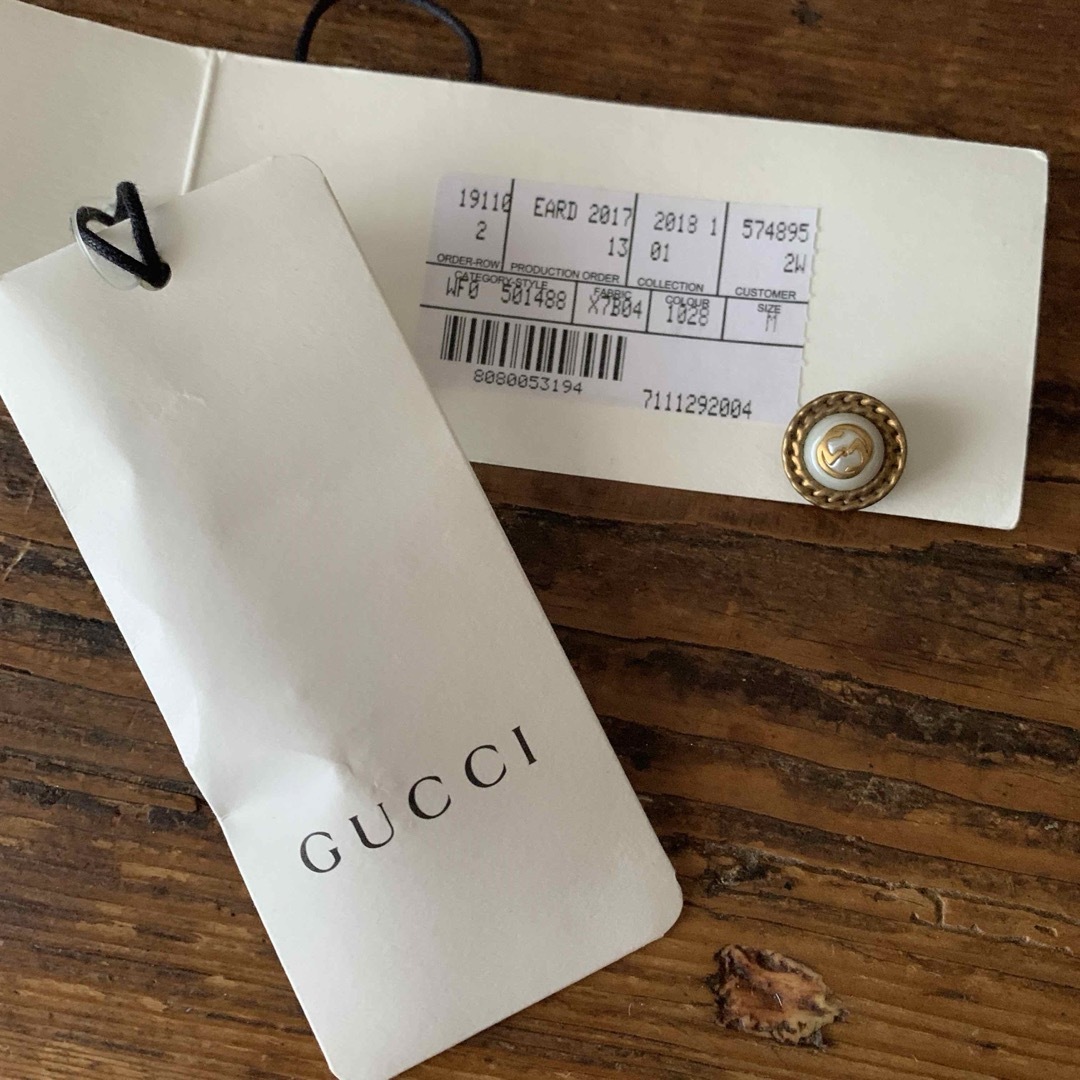 Gucci(グッチ)のGUCCI Vネック ジャージ素材ワンピース Mサイズ　ブラック レディースのワンピース(ひざ丈ワンピース)の商品写真