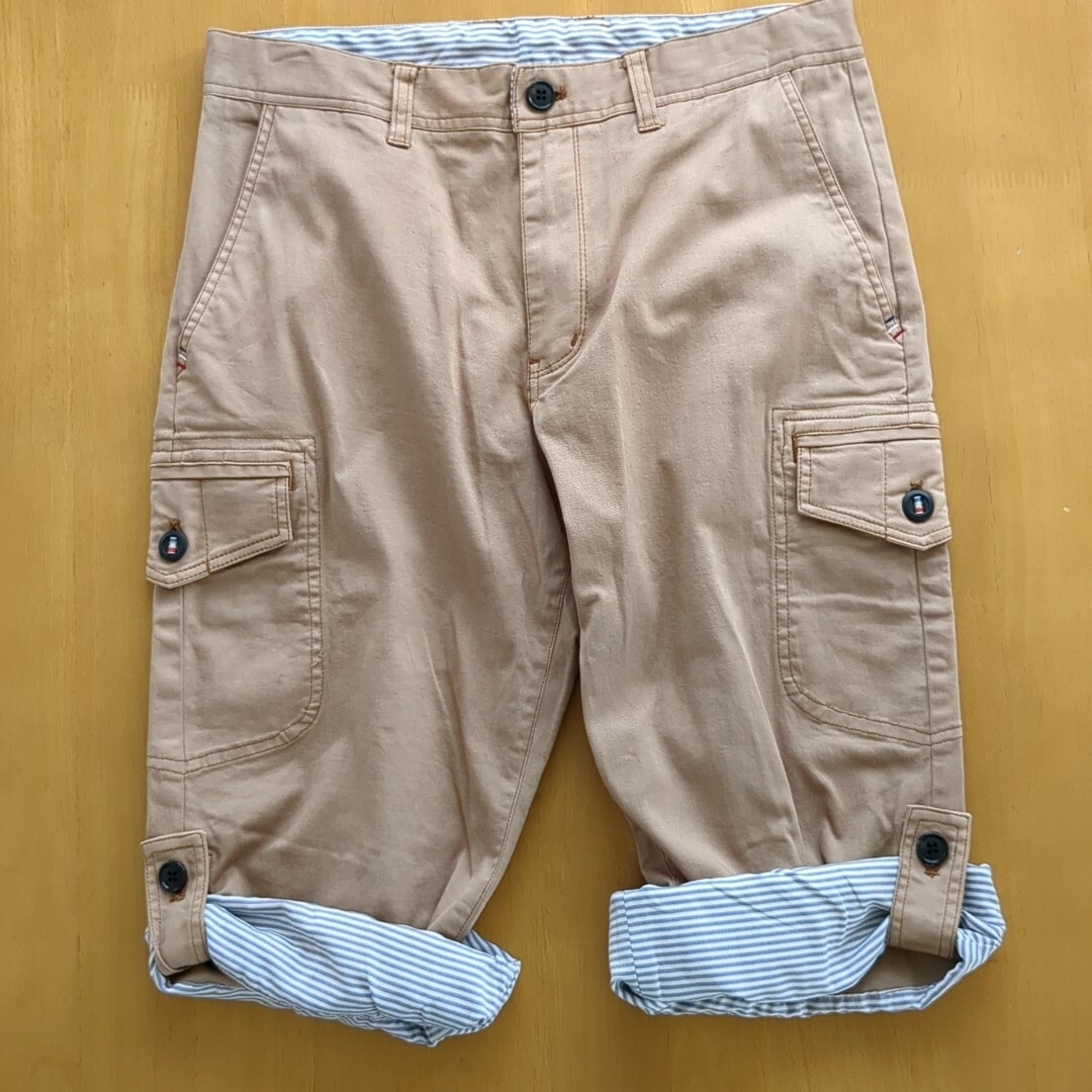 MEN'S MELROSE(メンズメルローズ)のメンズメルローズ　クロップドパンツ　メンズ　M　ベージュ メンズのパンツ(ワークパンツ/カーゴパンツ)の商品写真