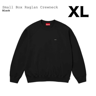 シュプリーム(Supreme)のXLサイズ Small Box Raglan Crewneck ブラック(スウェット)