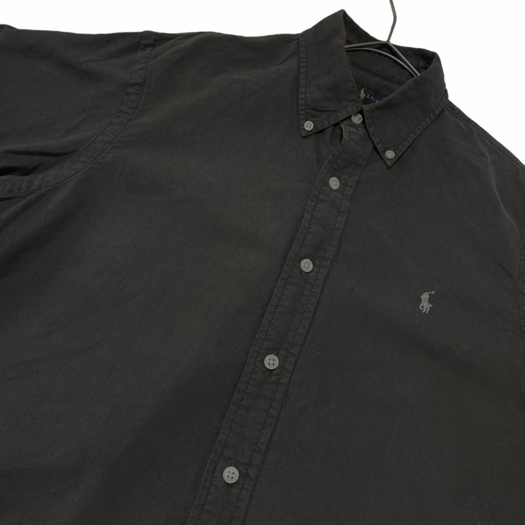 Ralph Lauren(ラルフローレン)のラルフローレン BD長袖シャツ 無地 ブラウン ポニー刺繍 US古着b40 メンズのトップス(シャツ)の商品写真