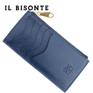 IL BISONTE - イルビゾンテ コインケース カードケース フラグメントケース ブルー ネイビー