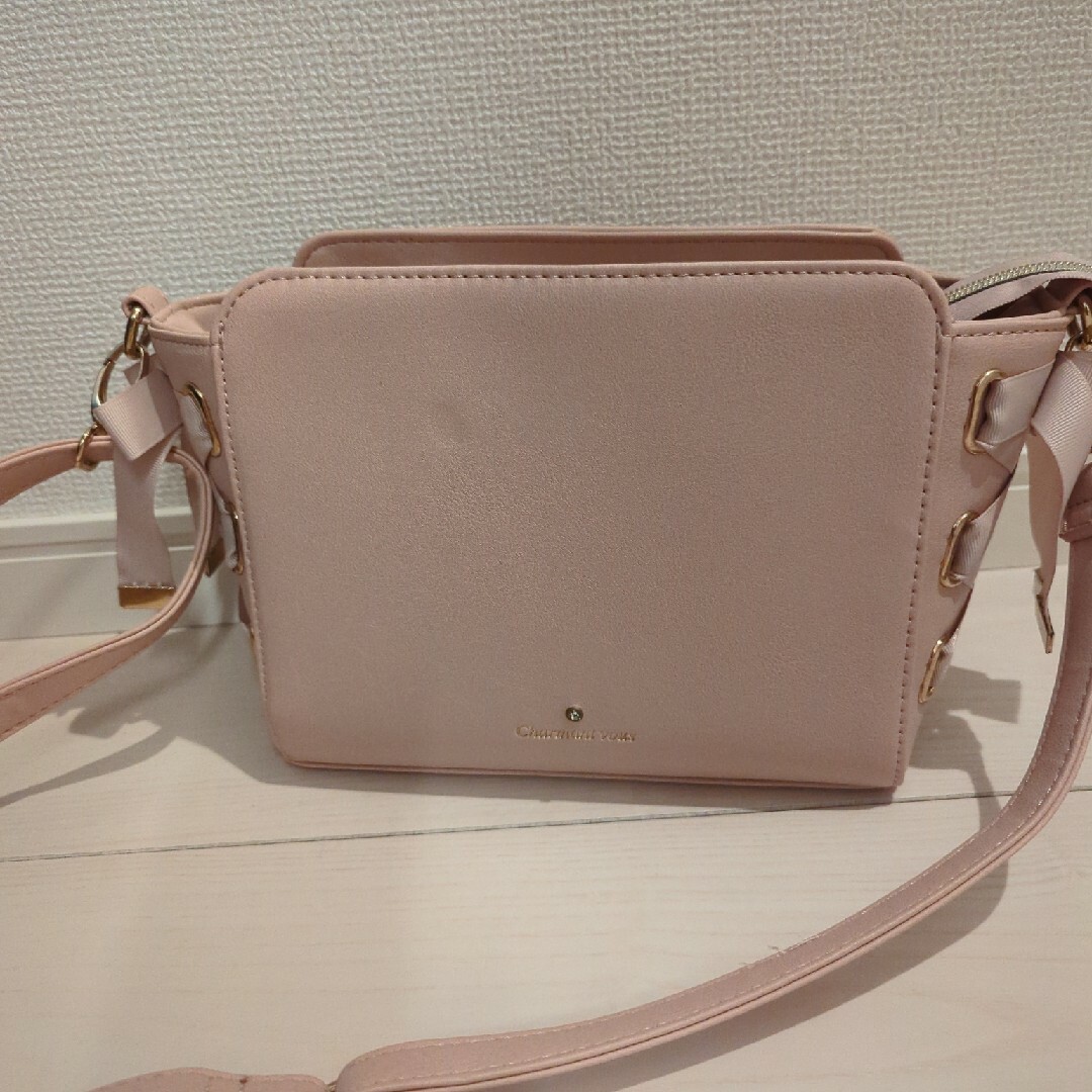 しまむら(シマムラ)のしまむら　ショルダーバッグ　トートバッグ　くすみピンク　リボン　可愛い レディースのバッグ(ショルダーバッグ)の商品写真