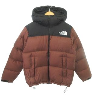 ザノースフェイス(THE NORTH FACE)のザノースフェイス ND92331 ダウンジャケット フーディ ロゴ 厚手 M 茶(ダウンジャケット)