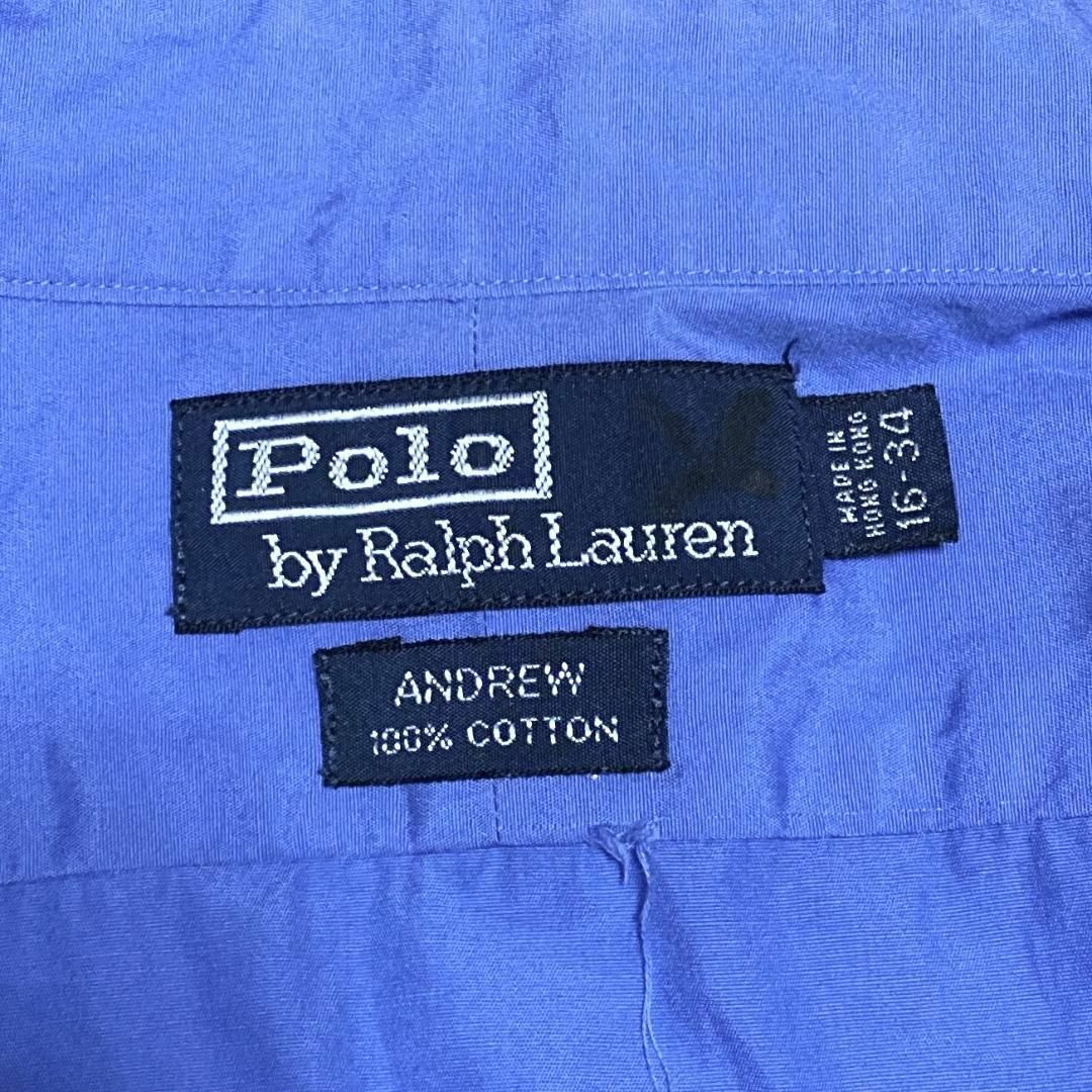 POLO RALPH LAUREN(ポロラルフローレン)のポロラルフローレン ANDREW 長袖シャツ ポニー刺繍 無地 ブルー b41 メンズのトップス(シャツ)の商品写真