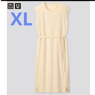 ユニクロ(UNIQLO)のＸＬ★ＬＬ★ユニクロ★クルーネックワンピース ノースリーブ★新品(ひざ丈ワンピース)