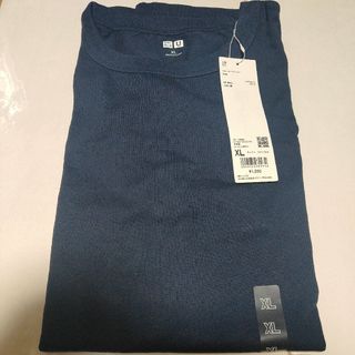 ユニクロ(UNIQLO)のユニクロ　クールネックTシャツ　半袖　サイズXL　カラー Navy(Tシャツ/カットソー(半袖/袖なし))