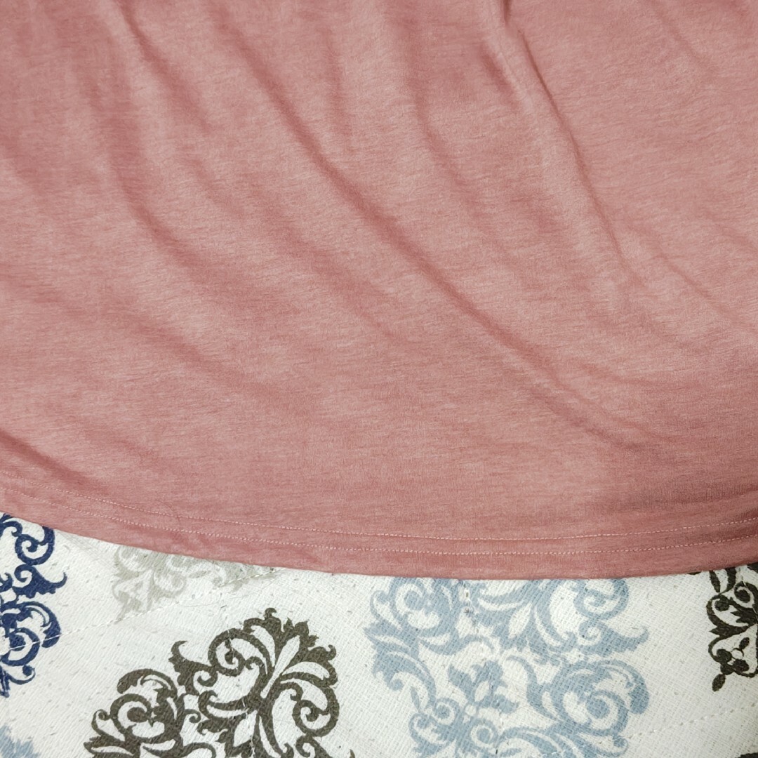 ワンピース ネグリジェ ルームウェア 部屋着 レース 半袖 ピンク レディースのワンピース(ロングワンピース/マキシワンピース)の商品写真
