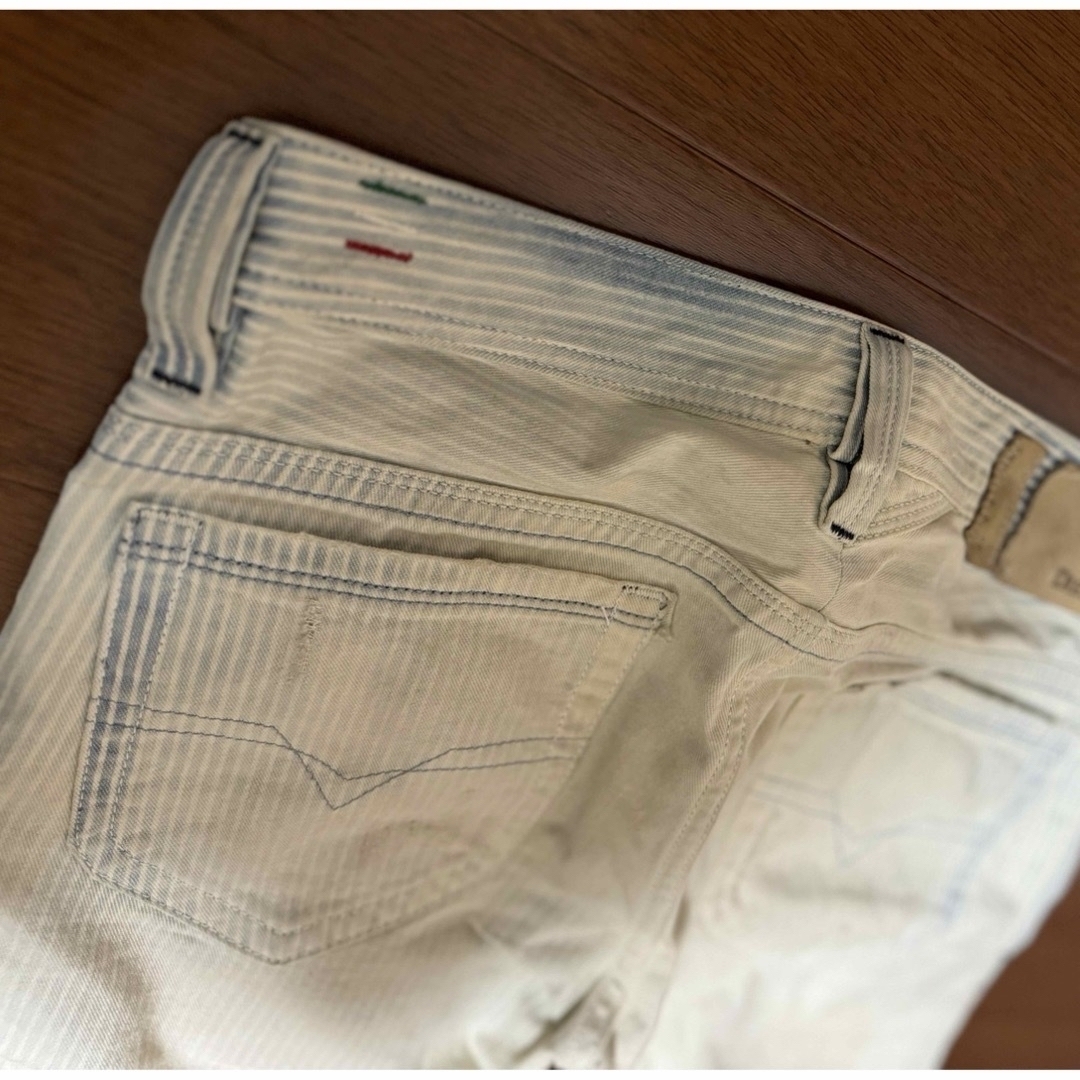 DIESEL(ディーゼル)のDIESEL ディーゼル ユーズド加工 ヒッコリー デニム スリム イタリア製 メンズのトップス(シャツ)の商品写真