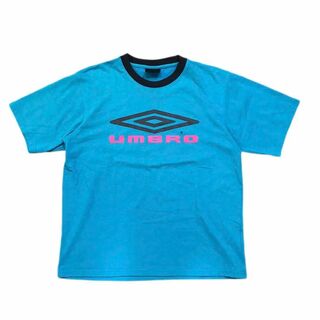 90s UMBRO Ｔシャツ サッカー ゲームシャツ 半袖 ビッグロゴ y2k