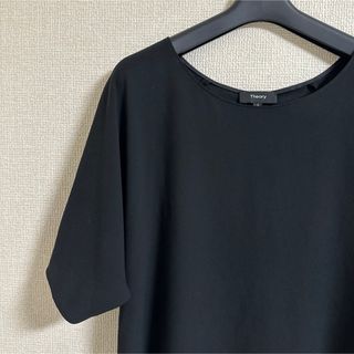 セオリー(theory)の極美品Theory トリアセテート　ジョーゼットブラウス　バックボタン　洗える(シャツ/ブラウス(半袖/袖なし))