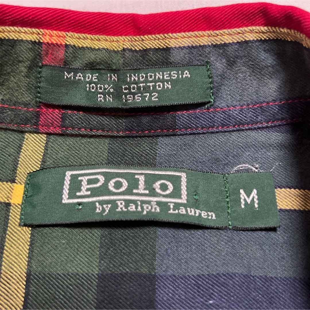 POLO RALPH LAUREN(ポロラルフローレン)のポロラルフローレン オックスフォード シャツ ポニー刺繍 長袖 レッド M レディースのトップス(シャツ/ブラウス(長袖/七分))の商品写真