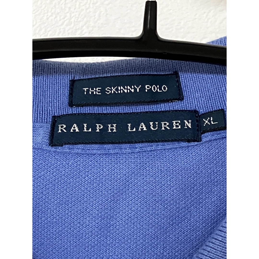 Ralph Lauren(ラルフローレン)のRALPH LAUREN ポロシャツ レディース XL 青 BIGポニー 刺繍 レディースのトップス(ポロシャツ)の商品写真