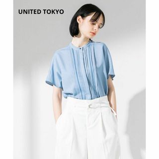 ユナイテッドトウキョウ(UNITED TOKYO)のUNITED TOKYO★アレンジキーネックブラウス★比翼★ウォッシャブル(シャツ/ブラウス(半袖/袖なし))