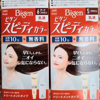 【未使用】ビゲン スピーディカラー 乳液タイプ 5 ブラウン&ダークブラウン