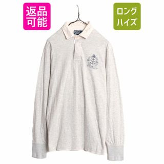 ラルフローレン(Ralph Lauren)の90s ポロ ラルフローレン 2レイヤー 長袖  ラガー シャツ メンズ M / 90年代 オールド ラグビーシャツ 長袖シャツ ロンT ワンポイント 薄手(シャツ)