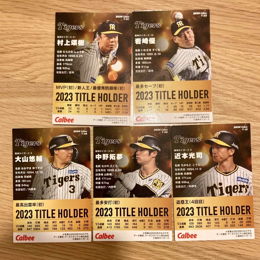 カルビー　プロ野球チップス　2024年　タイトルホルダー　阪神　スーパースター エンタメ/ホビーのトレーディングカード(シングルカード)の商品写真