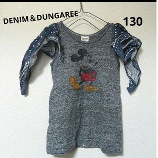 デニムダンガリー(DENIM DUNGAREE)の《DENIM & DUNGAREE》ミッキー バンダナスリーブ Tシャツ(Tシャツ/カットソー)