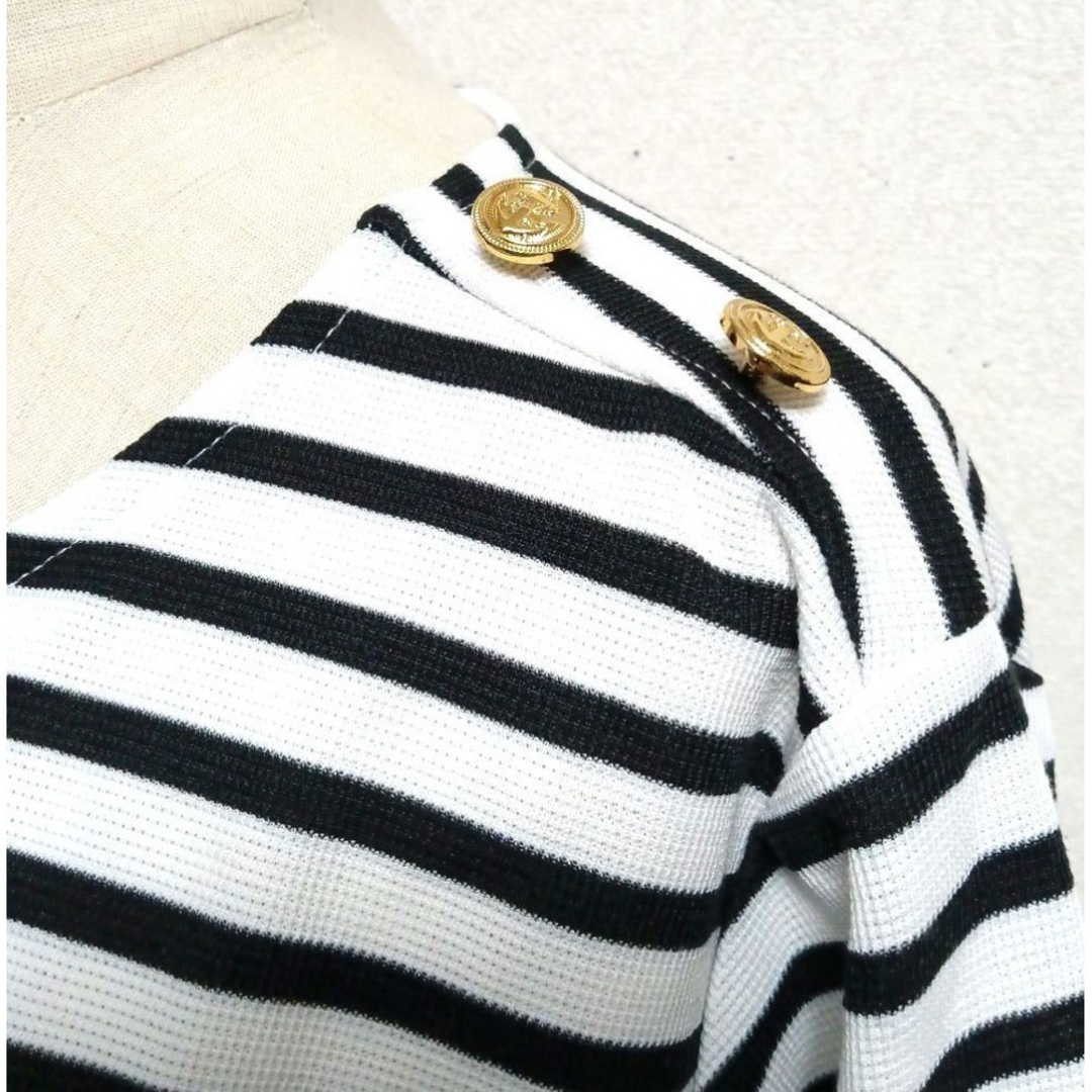 新品 4L Reina Hoshi 星玲奈コラボ ボーダー トップス Tシャツ レディースのトップス(シャツ/ブラウス(半袖/袖なし))の商品写真