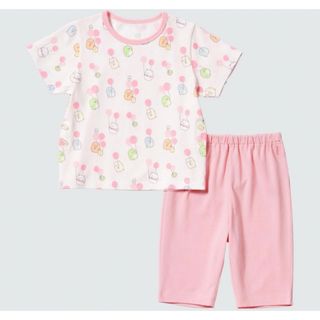 UNIQLO - 新品　ユニクロ　すみっこパジャマ　ピンク　80