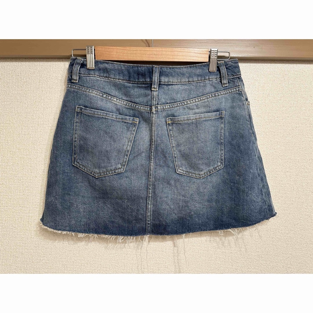 ZARA(ザラ)の【H&M】デニム　台形ミニスカート レディースのスカート(ミニスカート)の商品写真