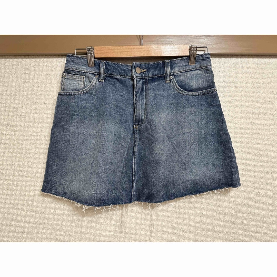 ZARA(ザラ)の【H&M】デニム　台形ミニスカート レディースのスカート(ミニスカート)の商品写真