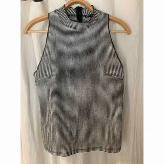 zara ハイネックデザインアメスリ　タータンチェック