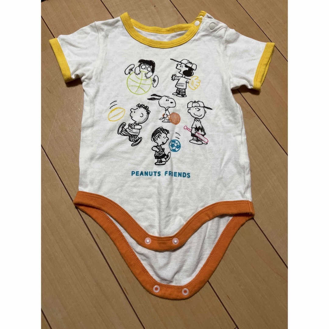PEANUTS(ピーナッツ)の半袖ロンパース キッズ/ベビー/マタニティのベビー服(~85cm)(ロンパース)の商品写真