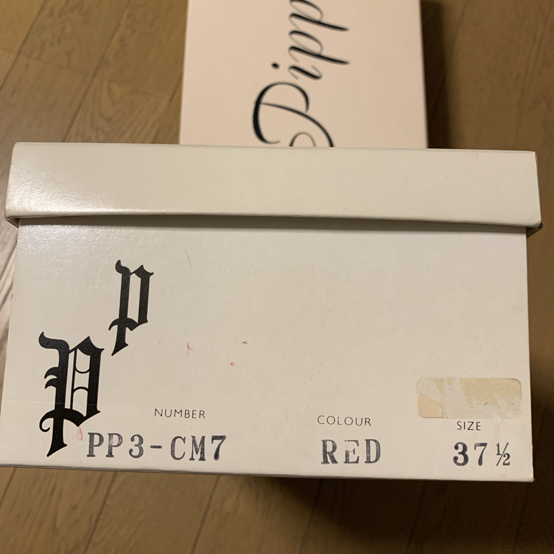 Pippi(ピッピ)のピッピ　レザーパンプス　赤　レッド　24.5cm 日本製　革底　ローヒール　 レディースの靴/シューズ(ミュール)の商品写真