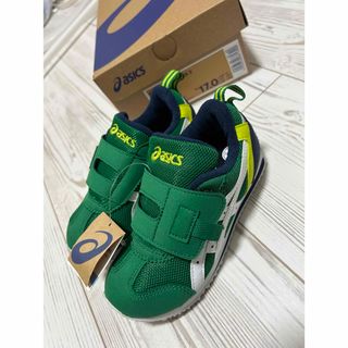 アシックス(asics)のアシックス　スクスク　グリーン　17cm キッズ(スニーカー)