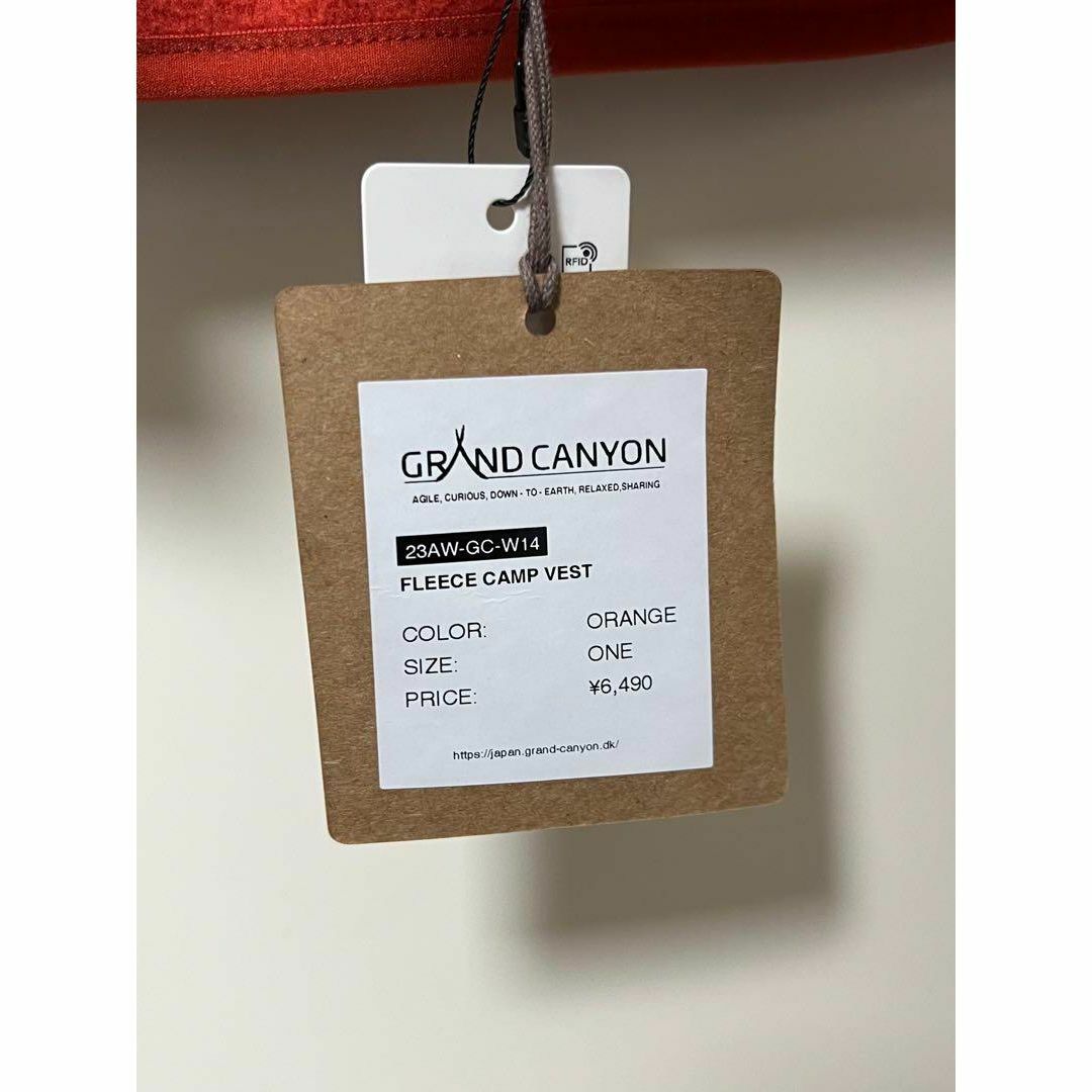 新品　GRAND CANYON ベスト　レディース　オレンジ　CAMP VEST レディースのトップス(ベスト/ジレ)の商品写真