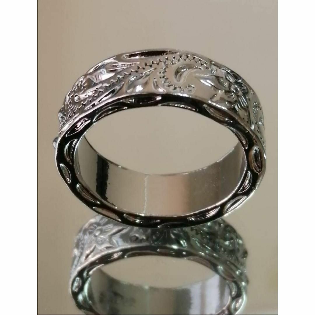 【H019】リング メンズ レディース シルバー フラワー 花 指輪 20号 レディースのアクセサリー(リング(指輪))の商品写真
