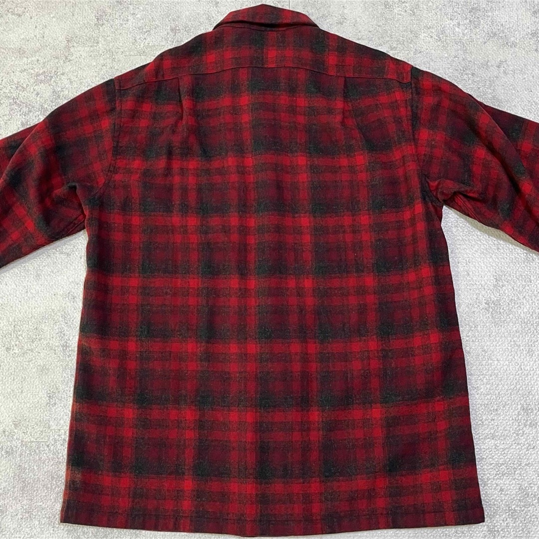 PENDLETON(ペンドルトン)の希少❗️ヴィンテージ 50'S ペンドルトン ウールシャツ 赤×黒 Mサイズ メンズのトップス(シャツ)の商品写真