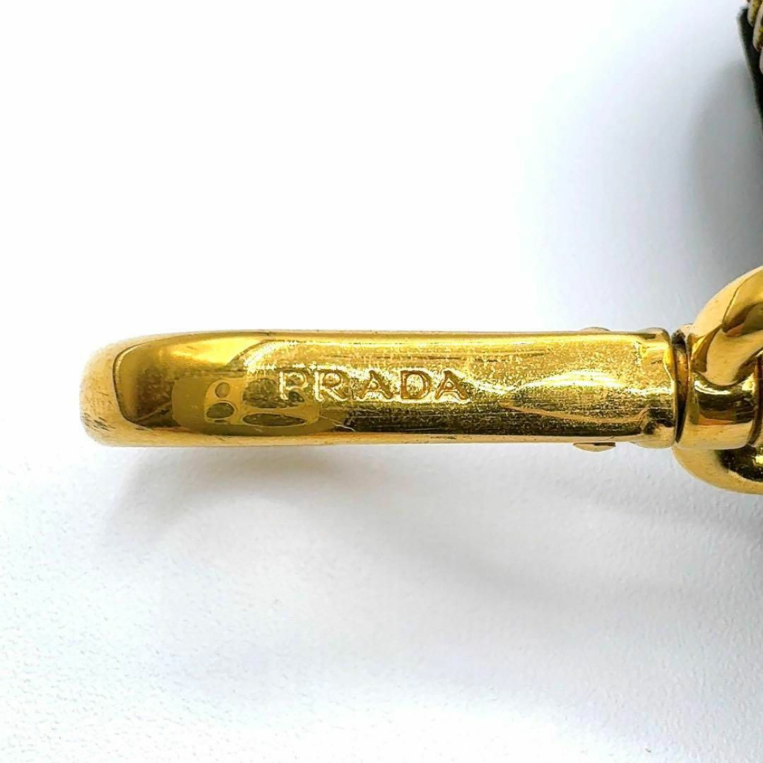 PRADA(プラダ)のPRADA プラダ マルチケース 化粧ポーチ 小物 リボン ブラック系×ゴールド レディースのファッション小物(ポーチ)の商品写真