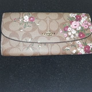 コーチ(COACH)のCOACH 長財布 花柄 ベージュ(財布)