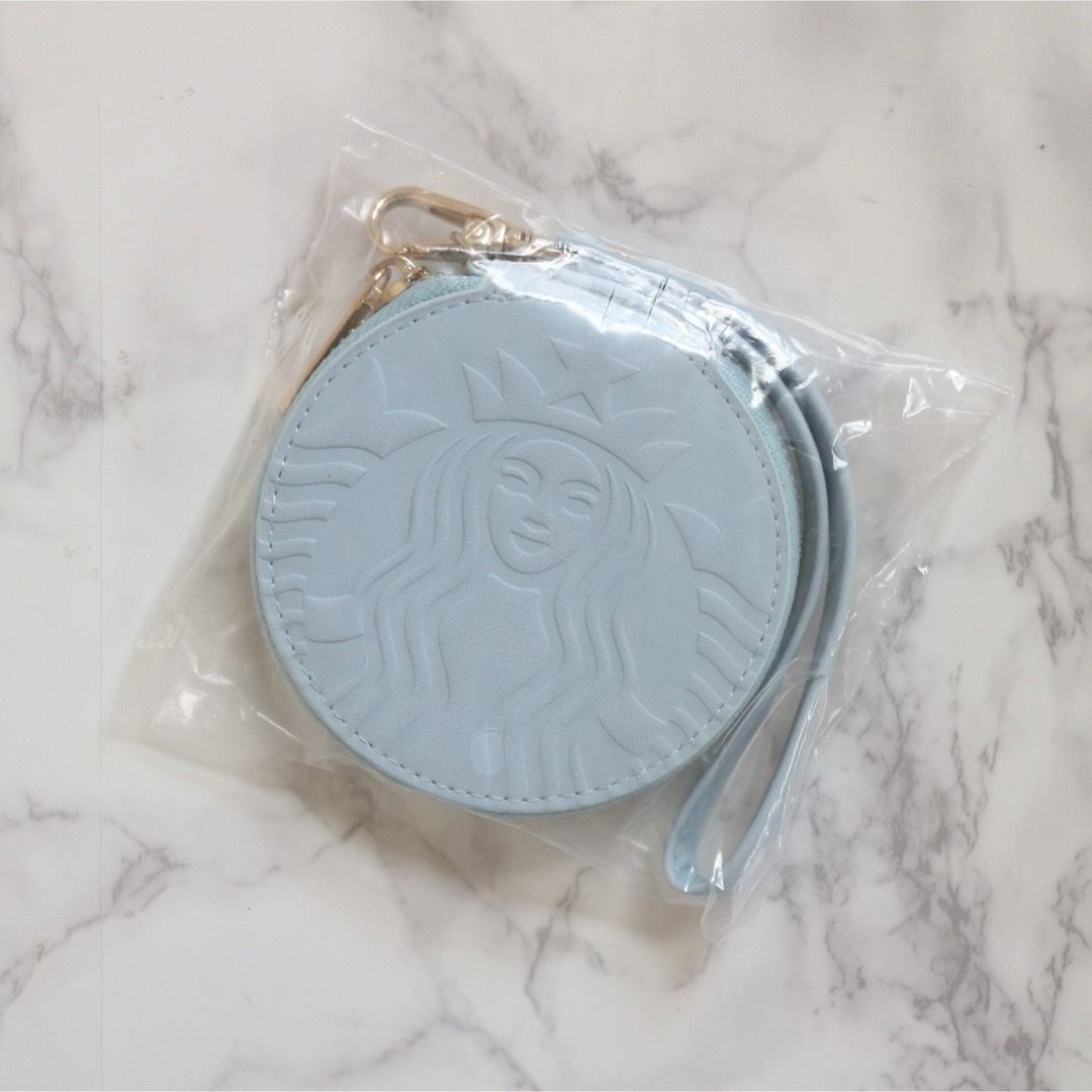 Starbucks(スターバックス)の【新品】台湾スターバックス　コインケース　サイレン　ライトブルー　水色 レディースのファッション小物(コインケース)の商品写真