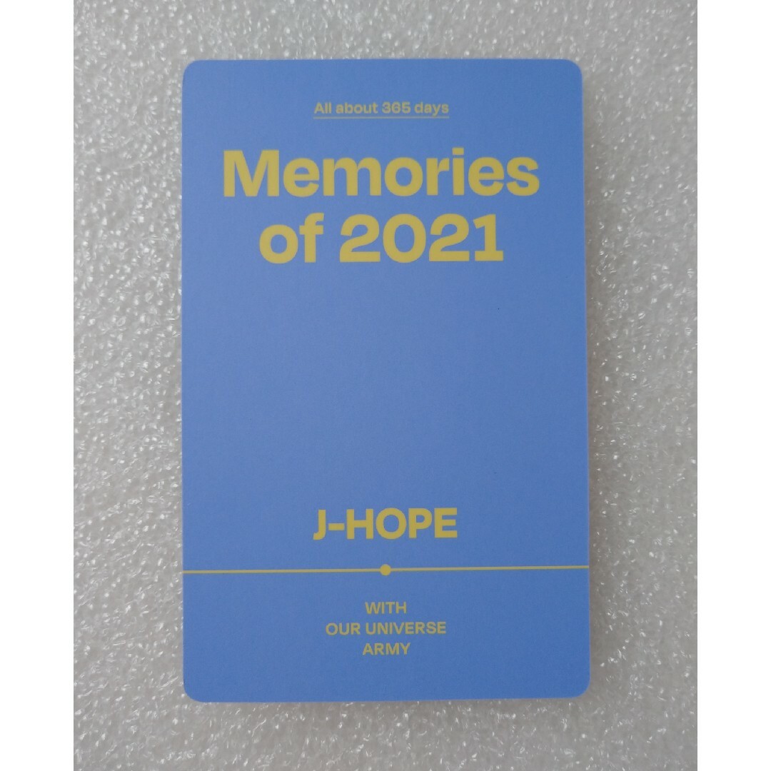 防弾少年団(BTS)(ボウダンショウネンダン)の【J-HOPE】BTS memories of 2021トレカ エンタメ/ホビーのタレントグッズ(アイドルグッズ)の商品写真