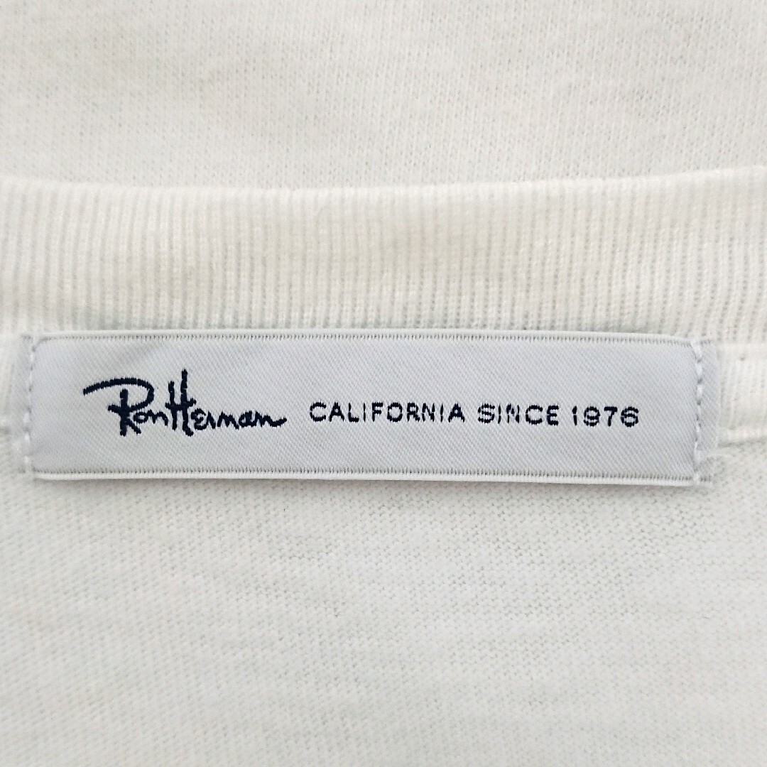 Ron Herman(ロンハーマン)のロンハーマン センター 刺繍 ロゴ ホワイト 半袖 Tシャツ メンズのトップス(Tシャツ/カットソー(半袖/袖なし))の商品写真