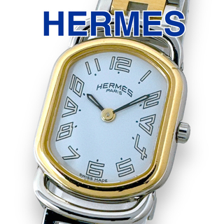 エルメス(Hermes)のエルメス ラリー RA1.220 コンビ クオーツ ホワイト レディース 時計(腕時計)