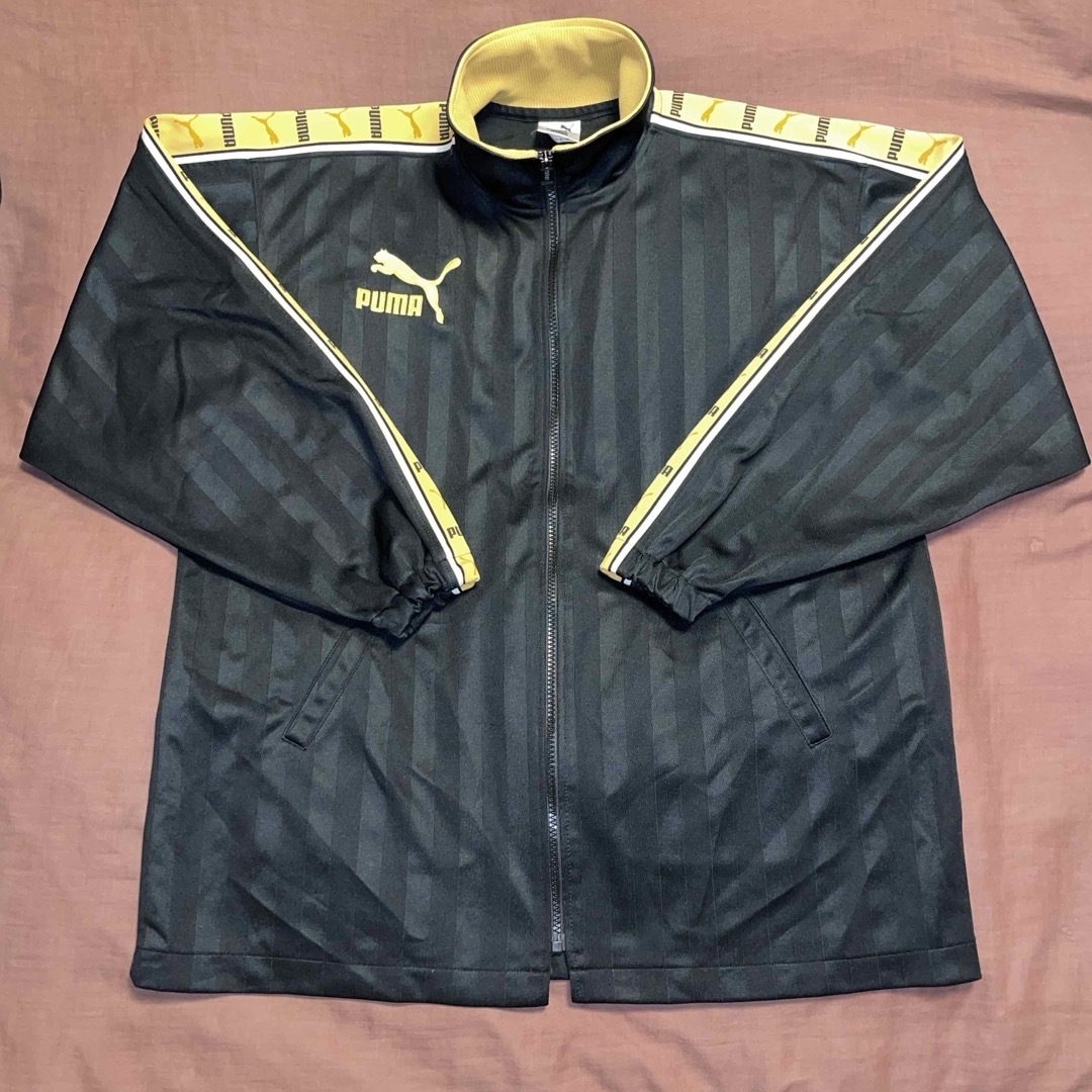 PUMA - PUMA プーマ ビックロゴ ジャージ ブラック ゴールド PUMA - PUMA プーマ ビックロゴ ジャージ ブラック ゴールド