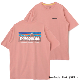 パタゴニア(patagonia)の訳あり　patagonia Tシャツ L Mission Organic ピンク(Tシャツ/カットソー(半袖/袖なし))