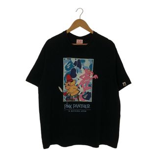 アベイシングエイプ(A BATHING APE)のA BATHING APE × PINK PANTHER PANTHER ABC CAMO WALL TEE BLACK Tシャツ tee T-SHIRT コラボ メンズ トップス(Tシャツ/カットソー(半袖/袖なし))