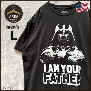 古着　アメリカ　ムービーTシャツ　スターウォーズ　Lサイズ　メンズ　ブラック　黒(Tシャツ/カットソー(半袖/袖なし))