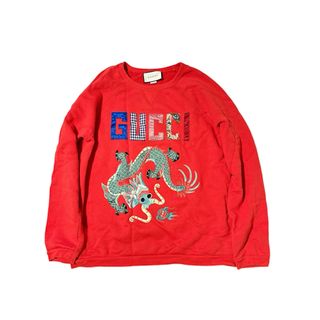 グッチ(Gucci)のGUCCI グッチ 長袖 トレーナー スウェット 刺繍 ワッペン(スウェット)