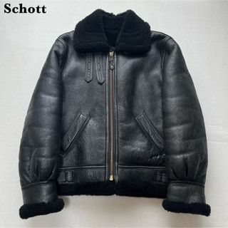 ショット(schott)の【極美品】Schott ショット B-3 フライトジャケット ブラック(ブルゾン)