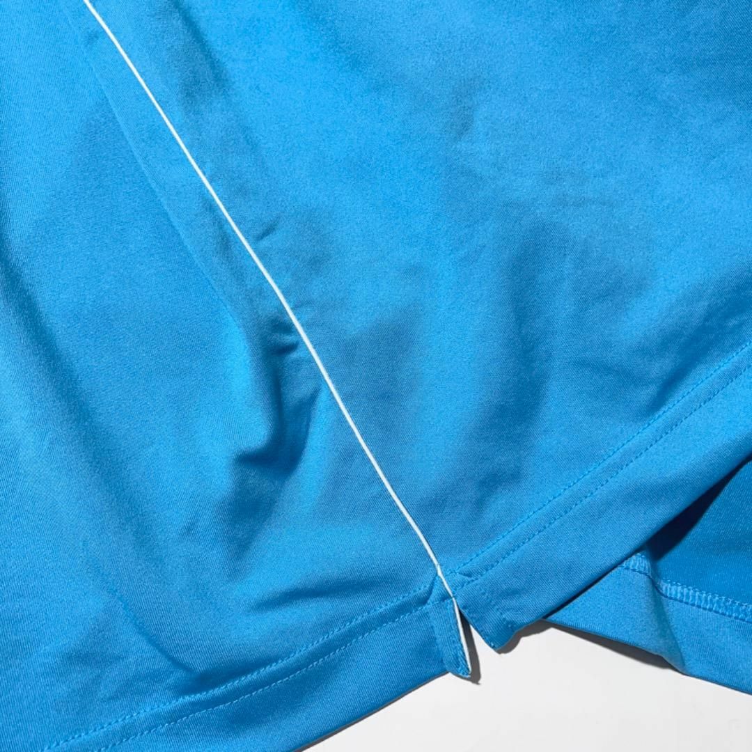 NIKE(ナイキ)のナイキ ゴルフ フィットドライ ハイネックTシャツ メンズL ブルー ロゴ刺繍 スポーツ/アウトドアのゴルフ(ウエア)の商品写真