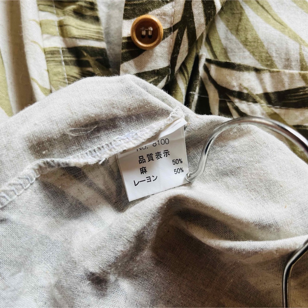 パンプキン　アロハ　リネン混　韓国製 レディースのトップス(シャツ/ブラウス(半袖/袖なし))の商品写真
