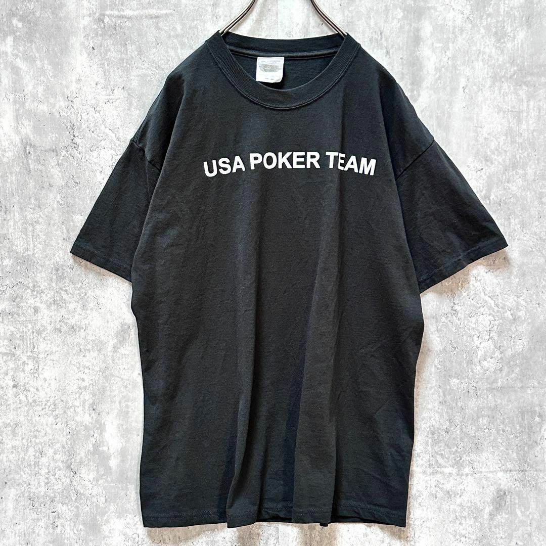 古着 PORT アメリカ Tシャツ 半袖 メンズ Lサイズ USA ブラック黒 メンズのトップス(Tシャツ/カットソー(半袖/袖なし))の商品写真